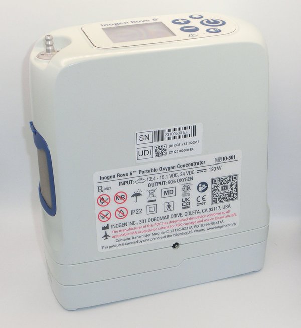 Inogen G6  ROVE  Tragbarer Sauerstoffkonzentrator mit 8 Zellen --- Gebrauchtgerät mit ca. 38 Std.---